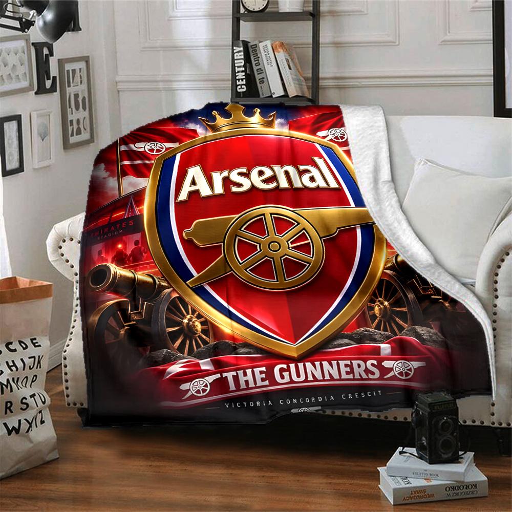 1pc A-Arsenal Blanket, Gift, for Men and Women, Soft Blanket, Good for Sofa Bed Couch Travel, Lightweight Flannel Blanket