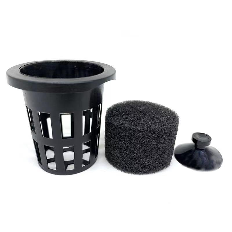10pcs Aquarium decoration Hanging fish tank Mini Plastic Pot Polka Water potted planting cylinder cup aquarium accessories Black