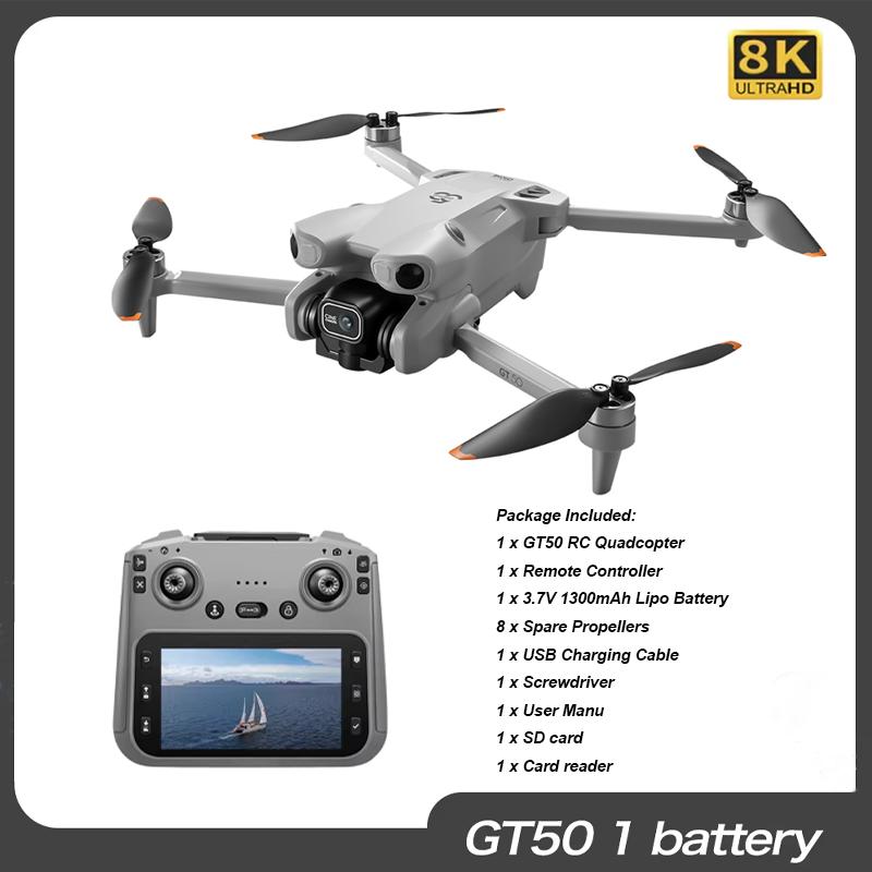 NEW GT50 PRO Drone 2.4G 5G WIFI Professional 8K HD Dual Camera Aerial Photography Brushless Foldable RC UAV Quadcopter Toys Gift