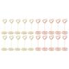 10Pcs Table Number Stands Layered Heart Style Stable Base Electroplated Metal Place Card Holder for 