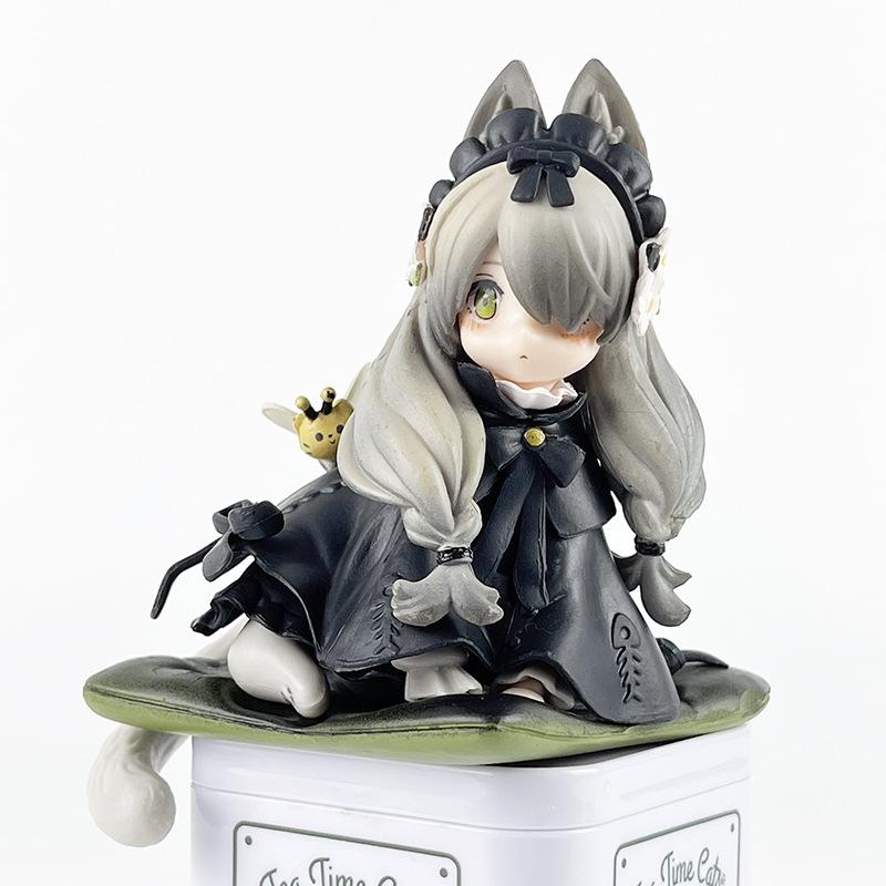 12см Кіт на чаюванні Аніме Фігурка Q Версія Каваї Час чаю Коти Чайник Кіт Фігурка Дії Колекція Модель Прикраси Іграшки Подарунки