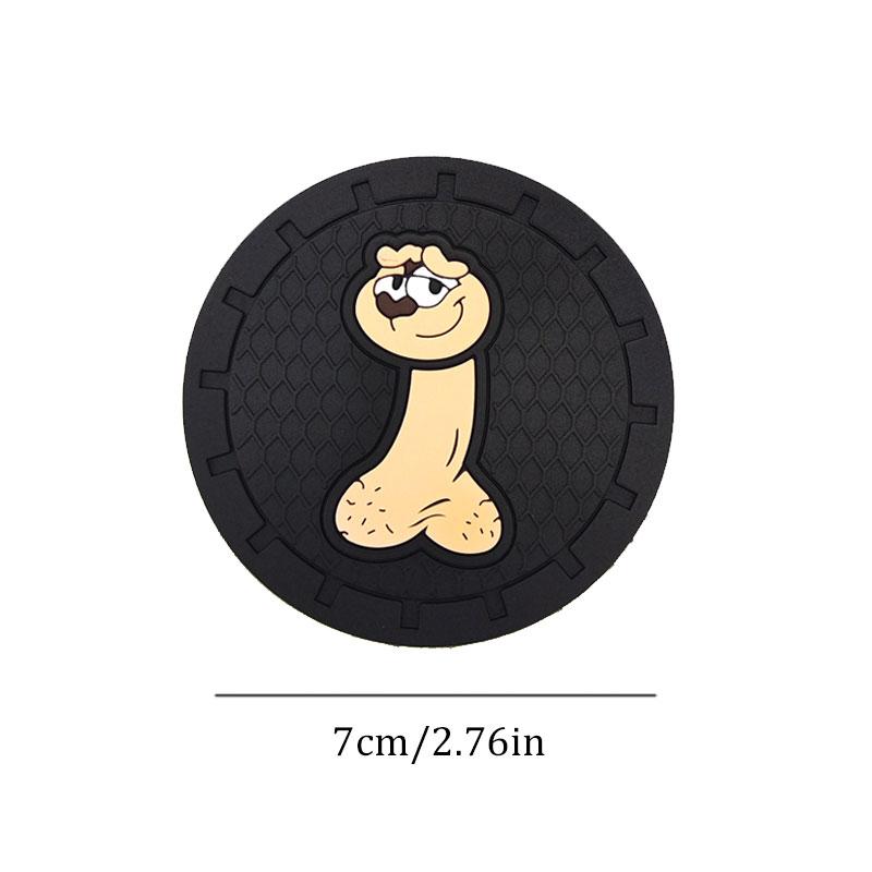 2pcs 7.2CM Cute Car Water Cup Bottle Holder Car Coaster Covers Anti-slip Pad Mat Silica Gel Sticker Auto Interior Accessories