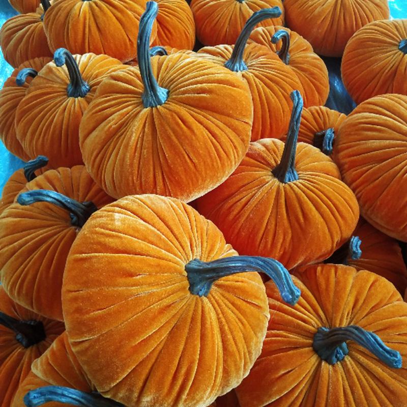 Halloween Pumpkin Plush Throw Pillows Handmade Soft Velvet Pillow Cushion Halloween Decor Ornaments Crafts Holidays Props
