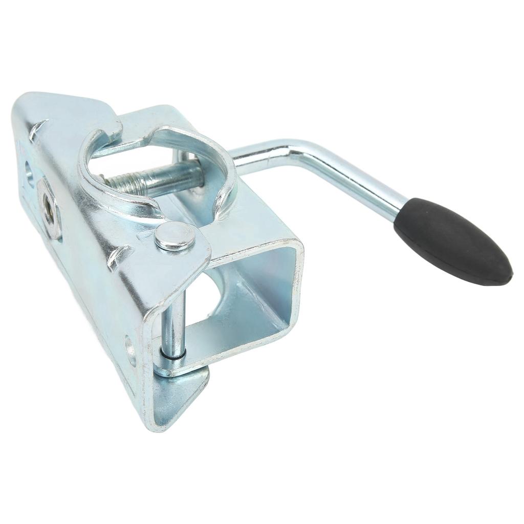 Trailer Jack Wheel Split Clamp Prop Stand Support Mount for 48mm 1.89in Pipe Diameter