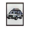 Police Car Poster Police Car Poster, 30X40 Cm, White Wooden Frame, 230 Gsm Matte Paper