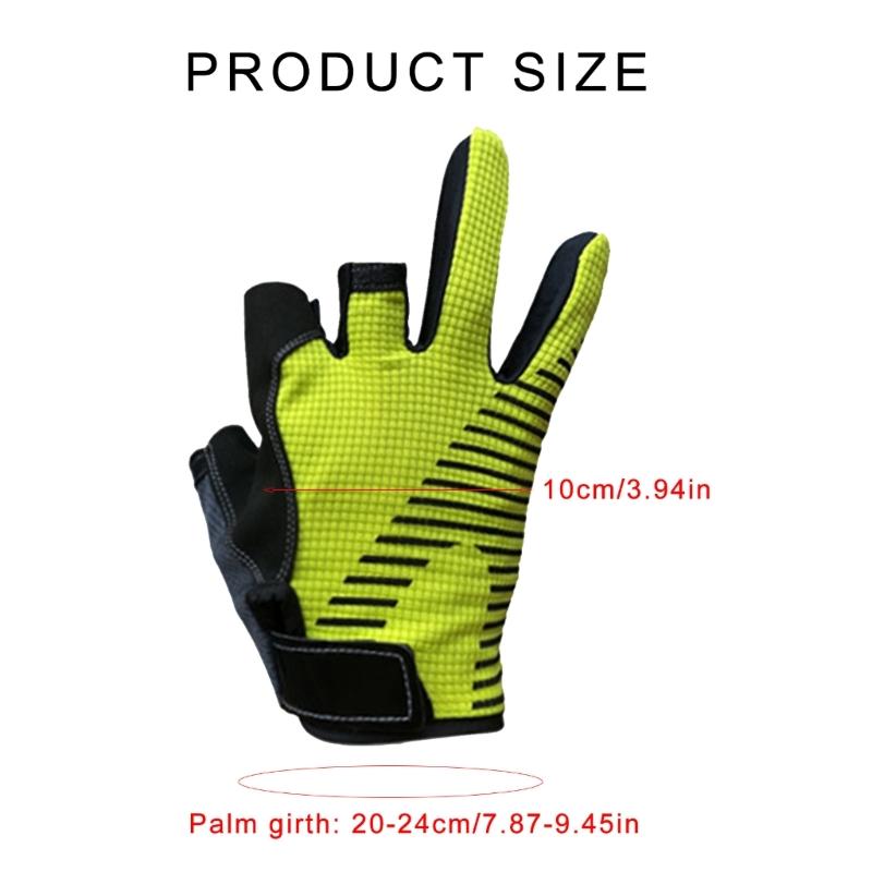 3 Fingerless Fishing Gloves Quick Drying Nonslip Fishing Gloves for Kayaking Paddling Driving Hiking Comfortable To Wear