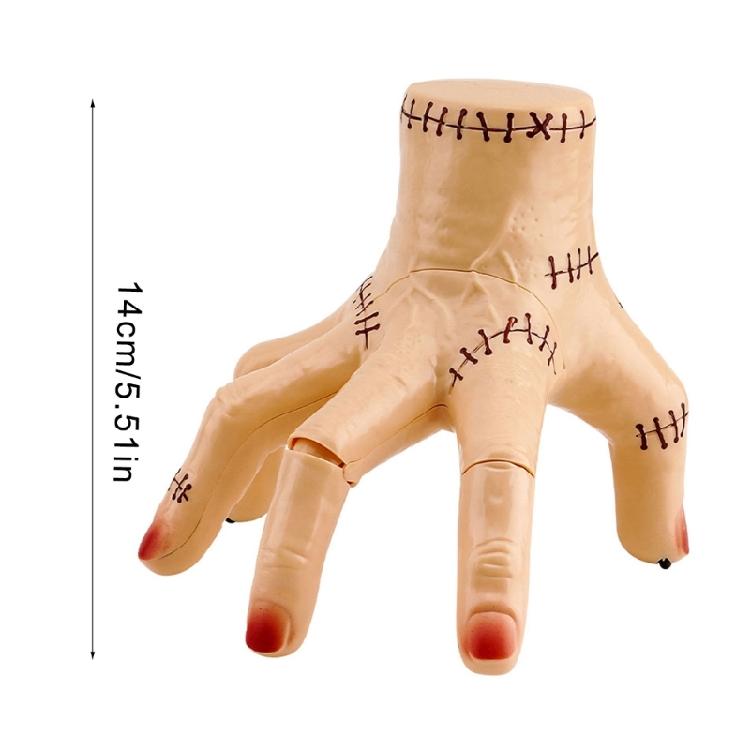 Horror Movie Themed Electric Crawling Hand With LED Lights Scary Noises And Sensor Triggered Movement Halloween Decoration