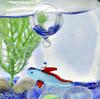 Fourcart Cute Handmade Glass Float, Ryugu no Tsuikai, Width: 31mm, Bead: 20mm