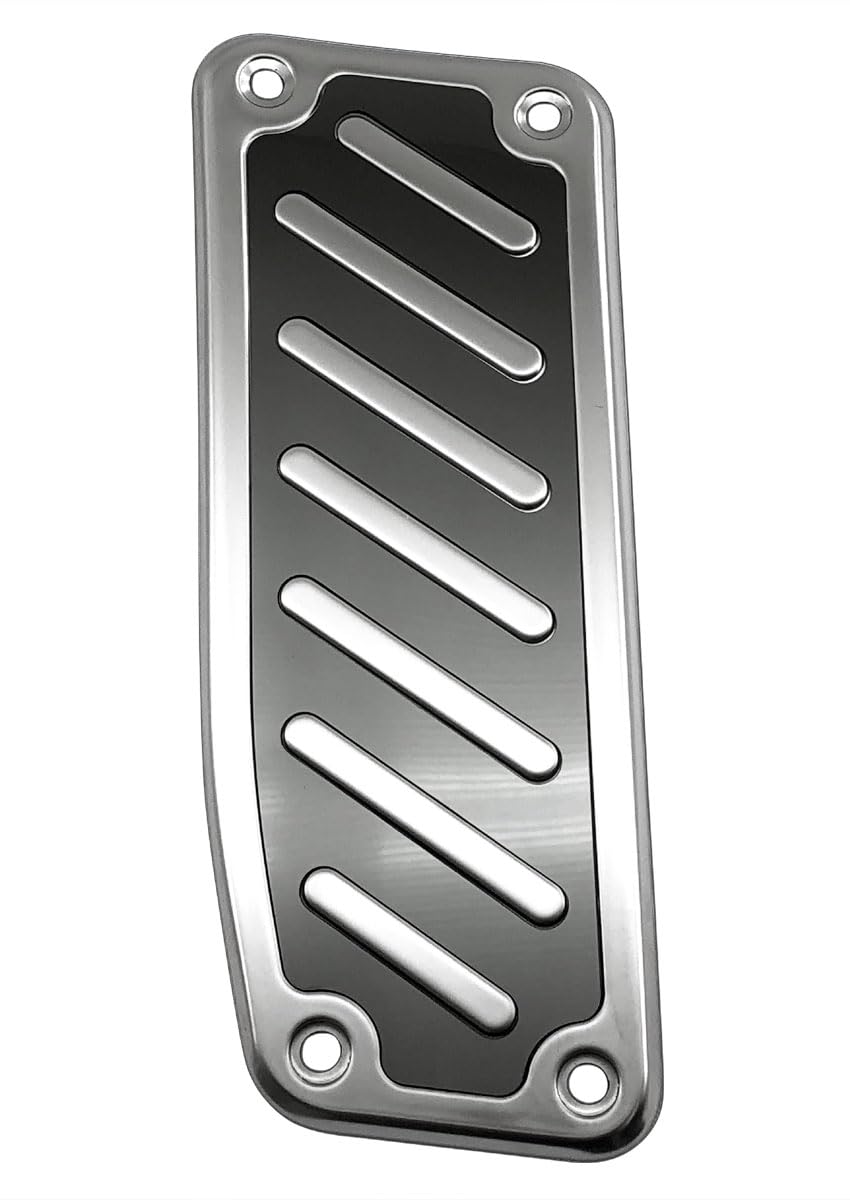 BRIGHTZ Stainless Steel Footrest Covers in Satin Silver for Civic FL and FL5 (PEDAL-038) FL1, FL4,