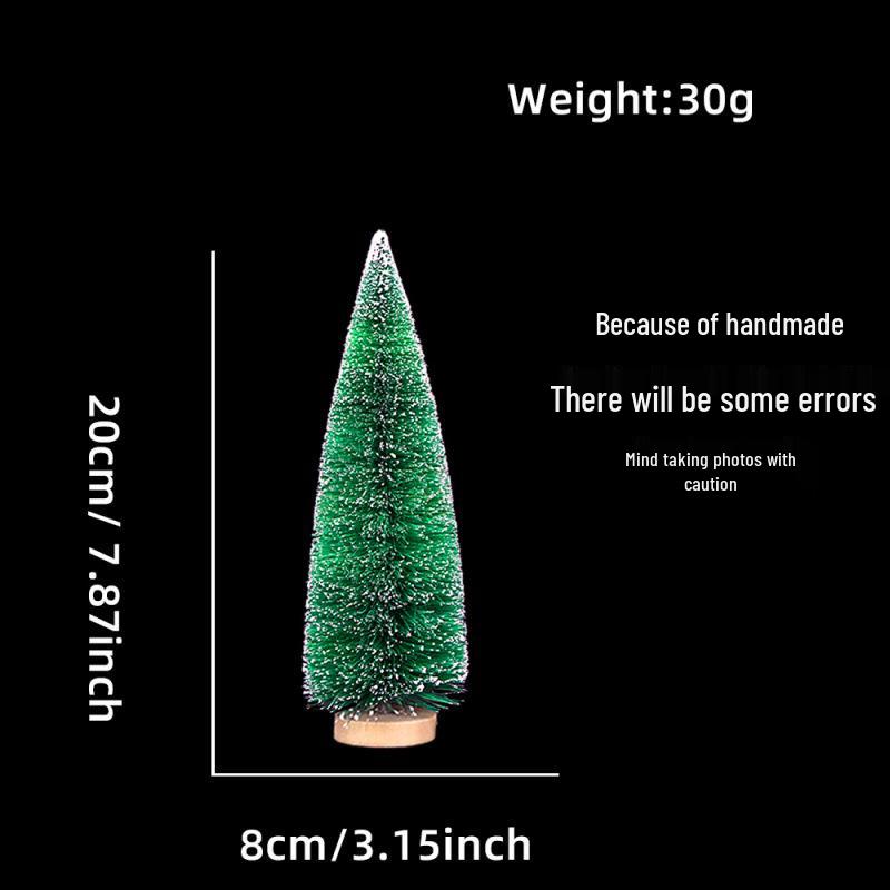 Schnee-beflockter Mini-Sisal-Weihnachtsbaum: Künstliche Weiße Zeder in verschiedenen Größen zur Dekoration von Mikrolandschaften