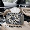 1pc, 2d Flat Printing, Tissue Box Unique Blue and White Decorative Paper Towel Rack Pattern Printed Tissue Box, Suitable for Bathrooms, Living Rooms, 