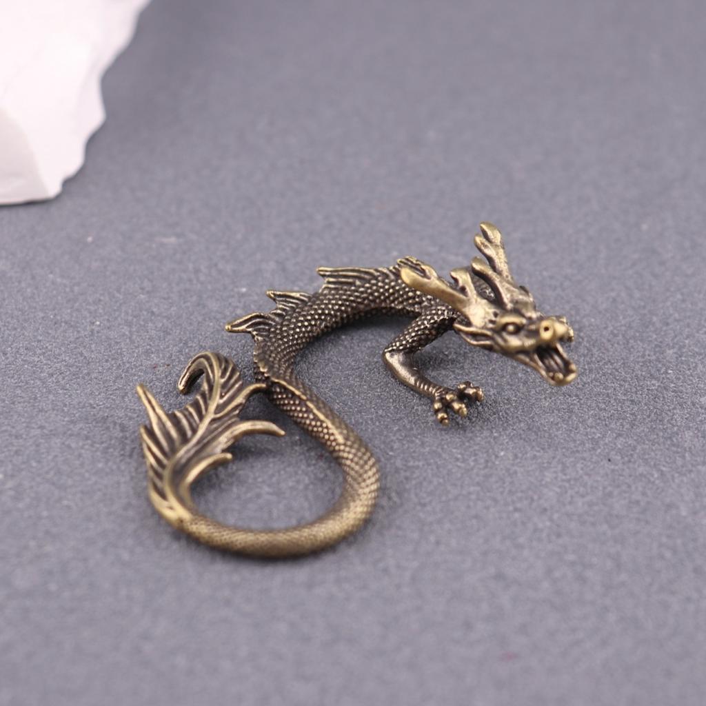 Brass dragon play ornament metal dragon living room office bookcase desktop decoration personalized trend dragon ornament