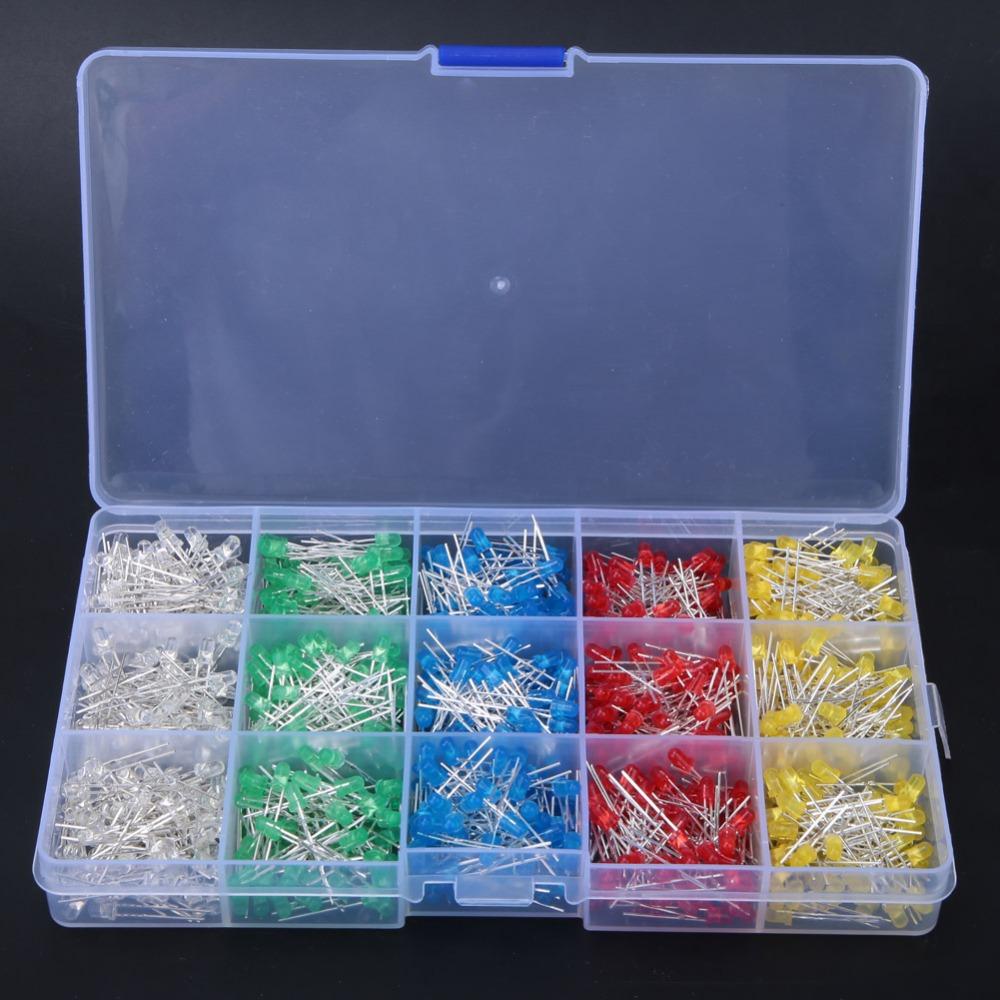 1000PCS Red/Yellow/Blue/Green/White LED Diode Lights  PCB Circuit