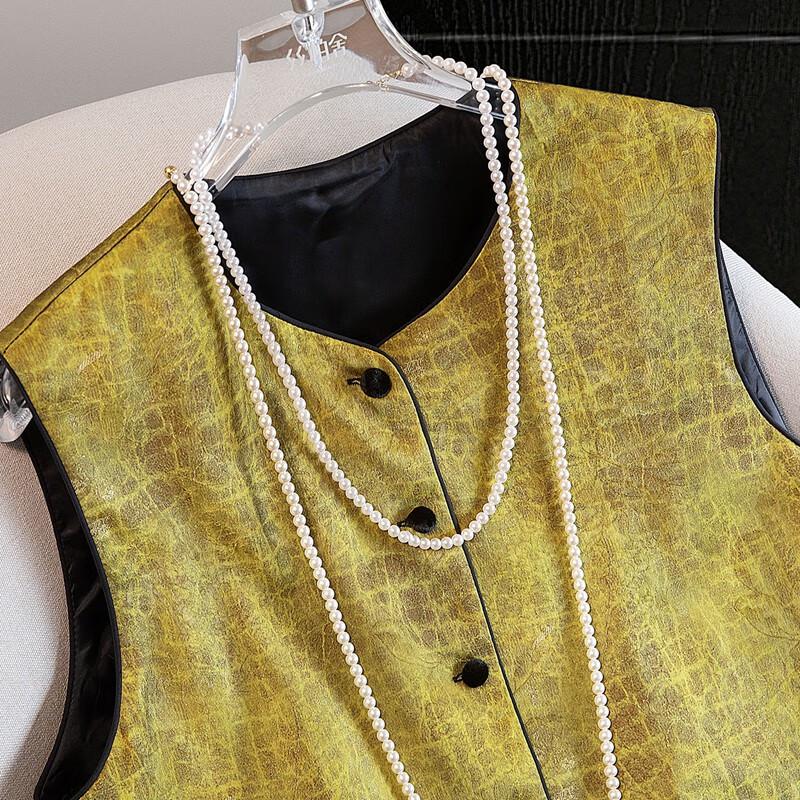 Women's Retro Round Neck Layered Vest