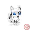 925 Copper Cute Animal Series Cat Dog Elephant Unicorn Bird Pendant Lucky Beads Fit Original Pantaro Charms Bracelet DIY Zircon