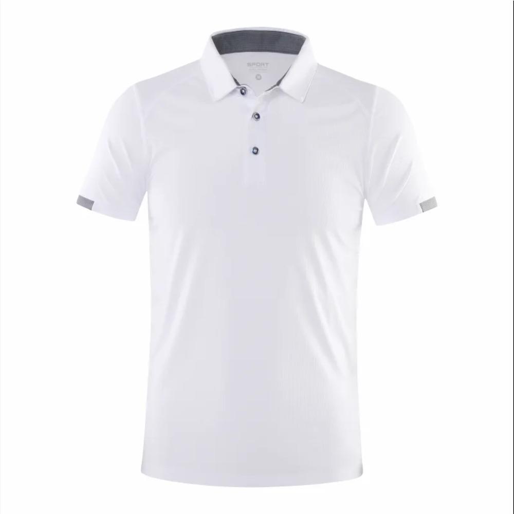 Lässiges Sport-POLO-Shirt mit Kragen, kurzärmelig, schnelltrocknend, Fahrradanzug, Fitnessanzug für Herren