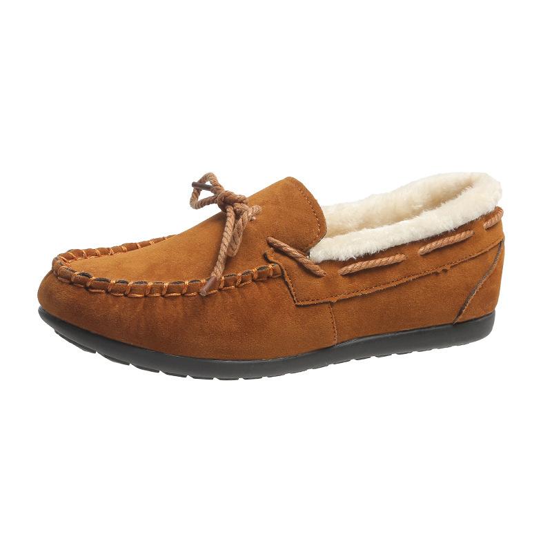 Mao Mao Cotton Shoes Women's New Winter Casual Women's Piled Thickened Cotton Shoes Warm Doudou Single Shoes Women