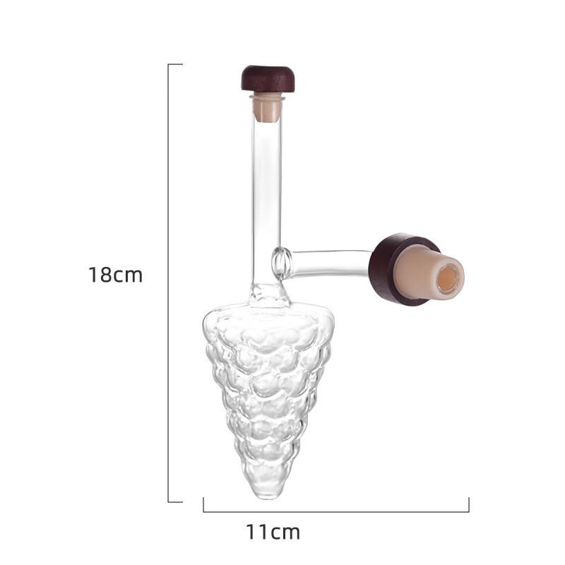 

Transparent Portable Wine Pourer with Grape Design