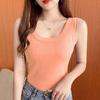 Simple and Elegant Modal Textured Spring Summer U Neck Camisole for Women  Basic Top