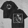 Washed Oversized Tshirt Dark Souls Print Women Men Classic Action Roleplaying Game Streetwear Harajuku Female Male Clothing