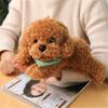 Soft Realistic Teddy Dog Plush Toy Cute Stuffed Puppy Doll Lovely Gift for Baby Kids Girls Birthday Present