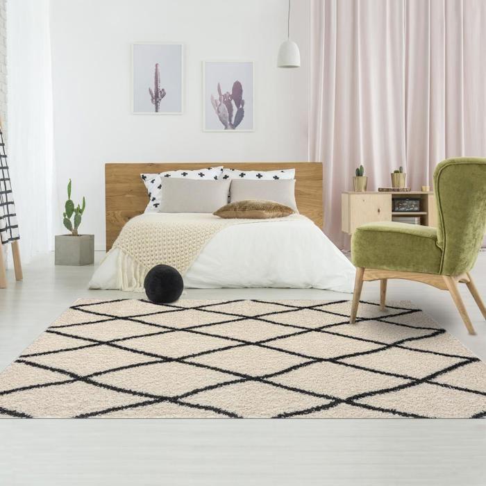 Tapis berbère style - 240x320 cm - SG EXTRA EXTRA DOUX Crème - Polyester - UN AMOUR DE TAPIS