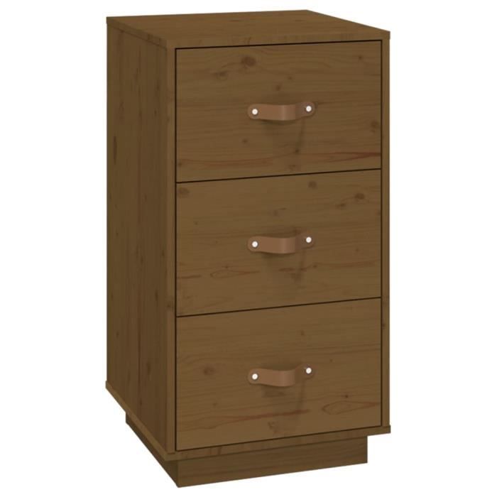 VidaXL Table de chevet Marron miel 40x40x75 cm Bois de pin solide818341