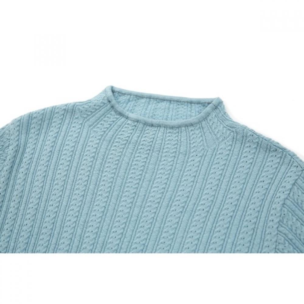 FURINA Cash Touch Cable PaTTern KniT T shirT