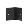 Gucci Ophidia gold label logo striped webbing leather splicing short flip card holder wallet men's black