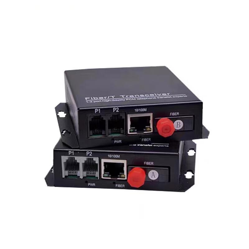 Telephone and Network Fiber Optic Transceiver