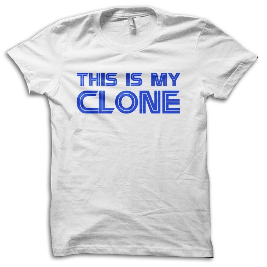 Funny This is My Clone Joke T-Shirt M5692 S разноцветный
