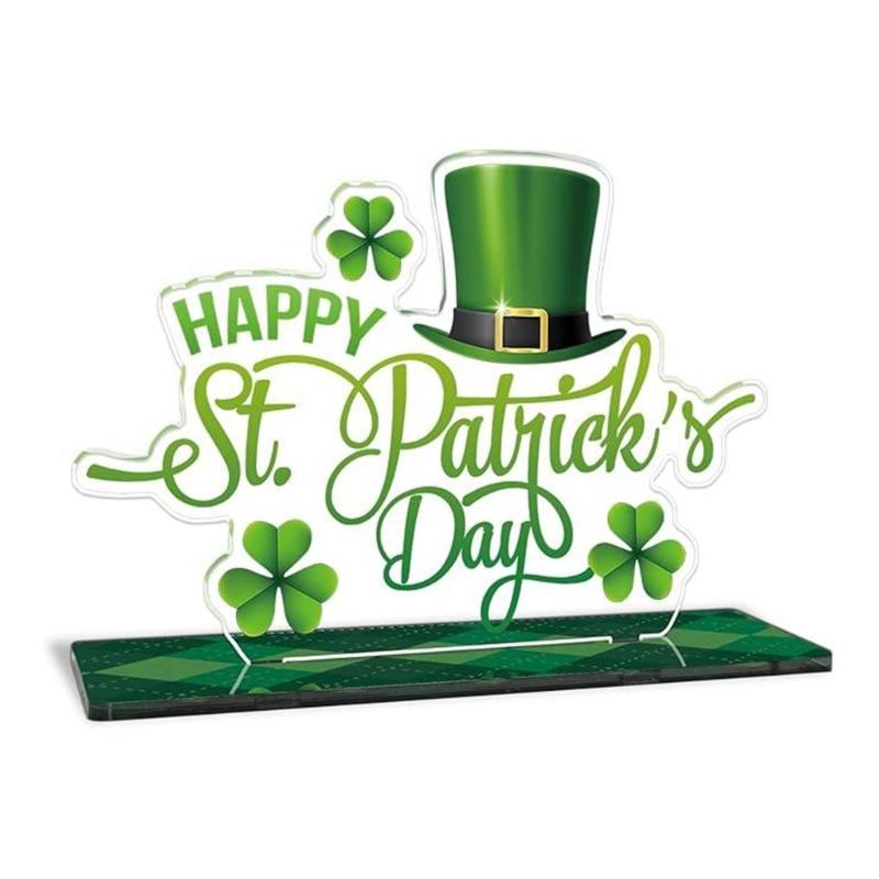 

Акриловые настольные украшения на День Святого Патрика с уникальным дизайном трилистников Patricks Для фестиваля, дома или офиса 1