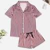 High Quality Satin Elastic Ice Silk Comfortable Loungewear Short Sleeves Shorts Pajamas Hot Spot