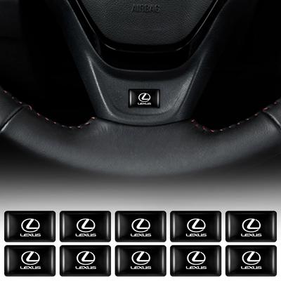10Pcs Car Interior Accessories Epoxy Logo Indoor Decoration Stickers For CT200h Fsport ES LS IS GS LC RC GC RX UX NX LX GX