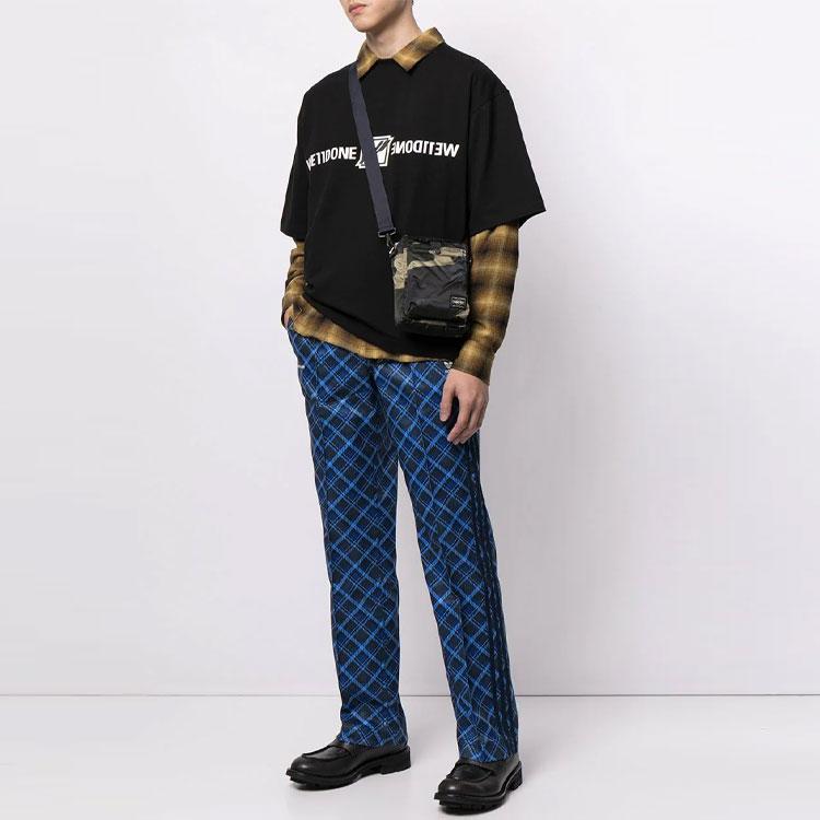 WE11DONE T-Shirts Unisex Black Crew Neck Moderate Straight Fit WD-TT1-21-547-U-BK