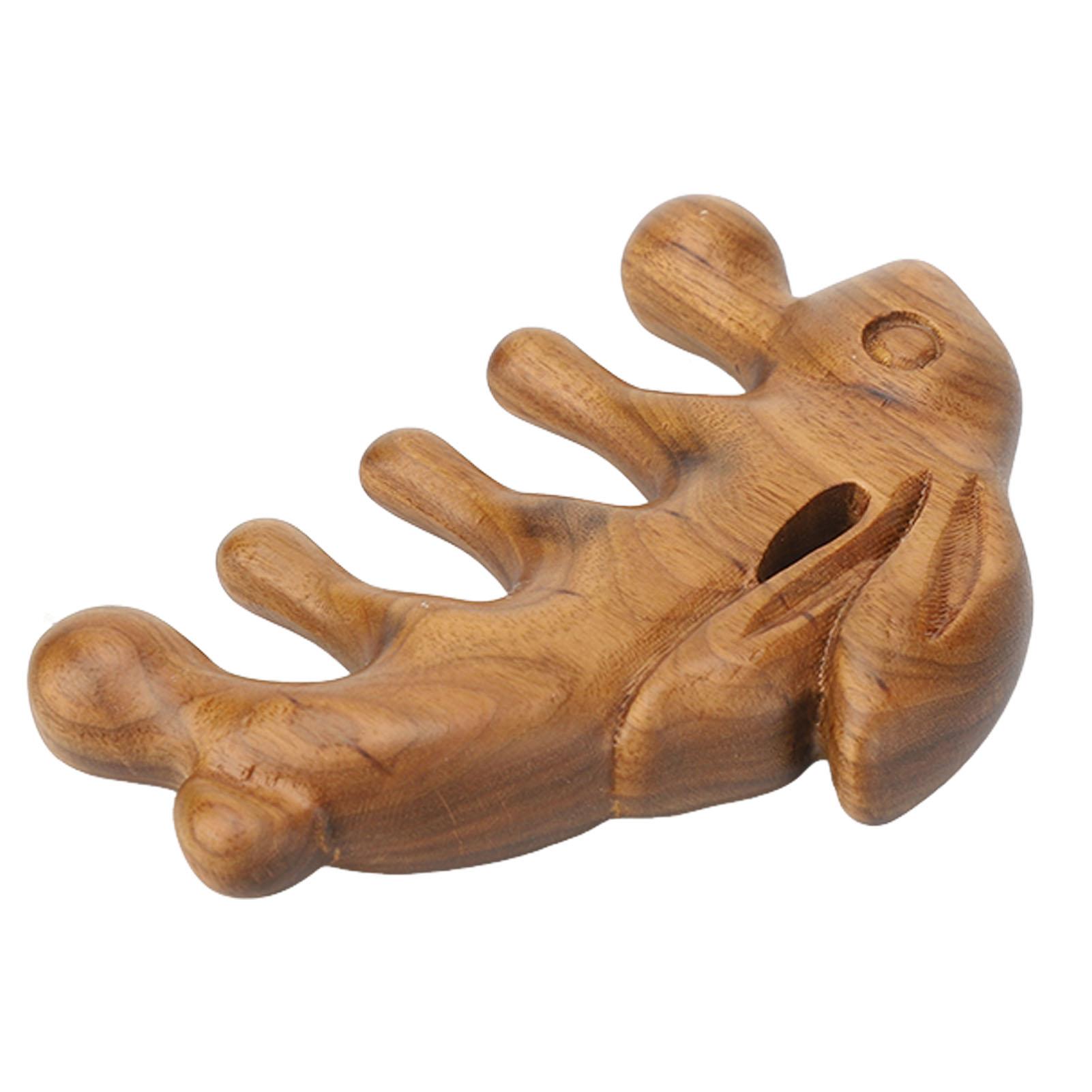 

Массажная расческа для выскабливания кожи головы из сандалового дерева, расческа Гуа Ша в форме животного для шеи, спины