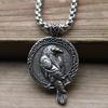 Nordic Charm Necklace Viking Crow Pendant Black Bird Celtic Crow Necklace Men's Popular Ornament