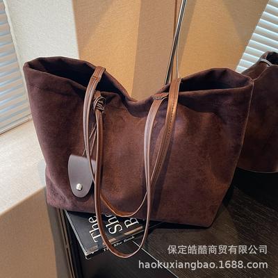 Retro Bag Women's Large Capacity 2025 New Autumn and Winter Versatile Casual Shoulder Mother and Child Bag Texture Commuter Tote Bag