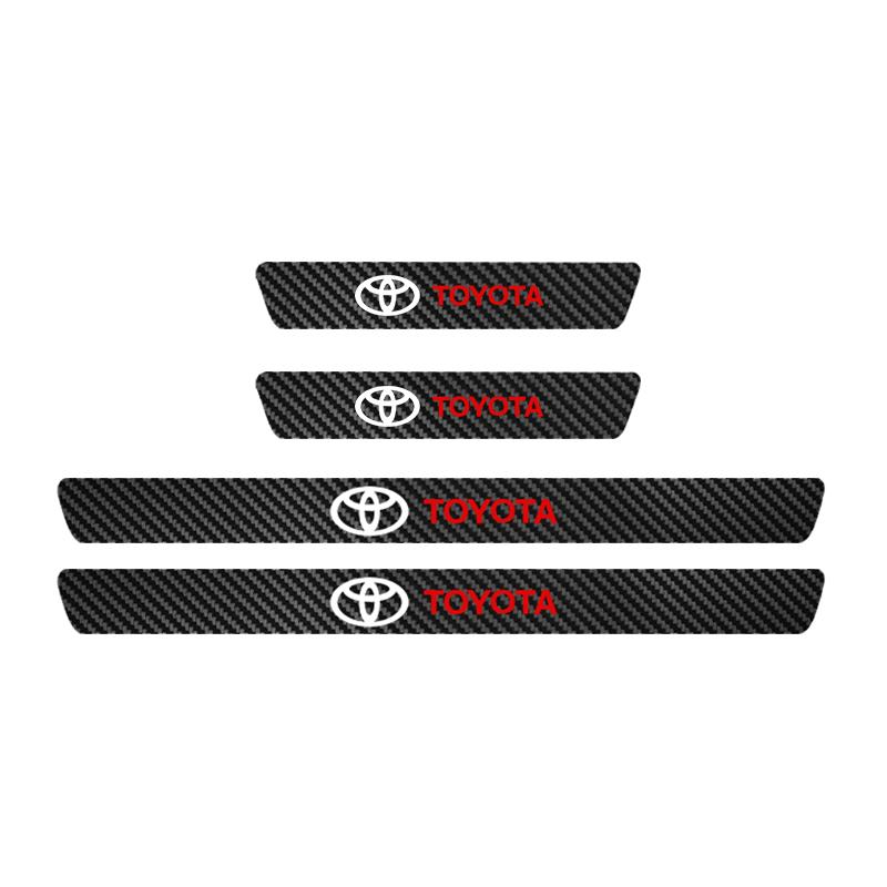 Car exterior annual inspection stickers For Toyota C-hr Rav4 Yaris Hilux Prius Avensis Car Door Handle Bowl Sticker Strip Decals
