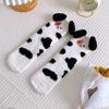 Ears Coral Fleece Plush Dog Girls Cute Floor Socks Christmas Socks Female Hosiery Mid-tube Socks