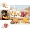 Croissant Plush Bag With Zipper For Women And Teens
