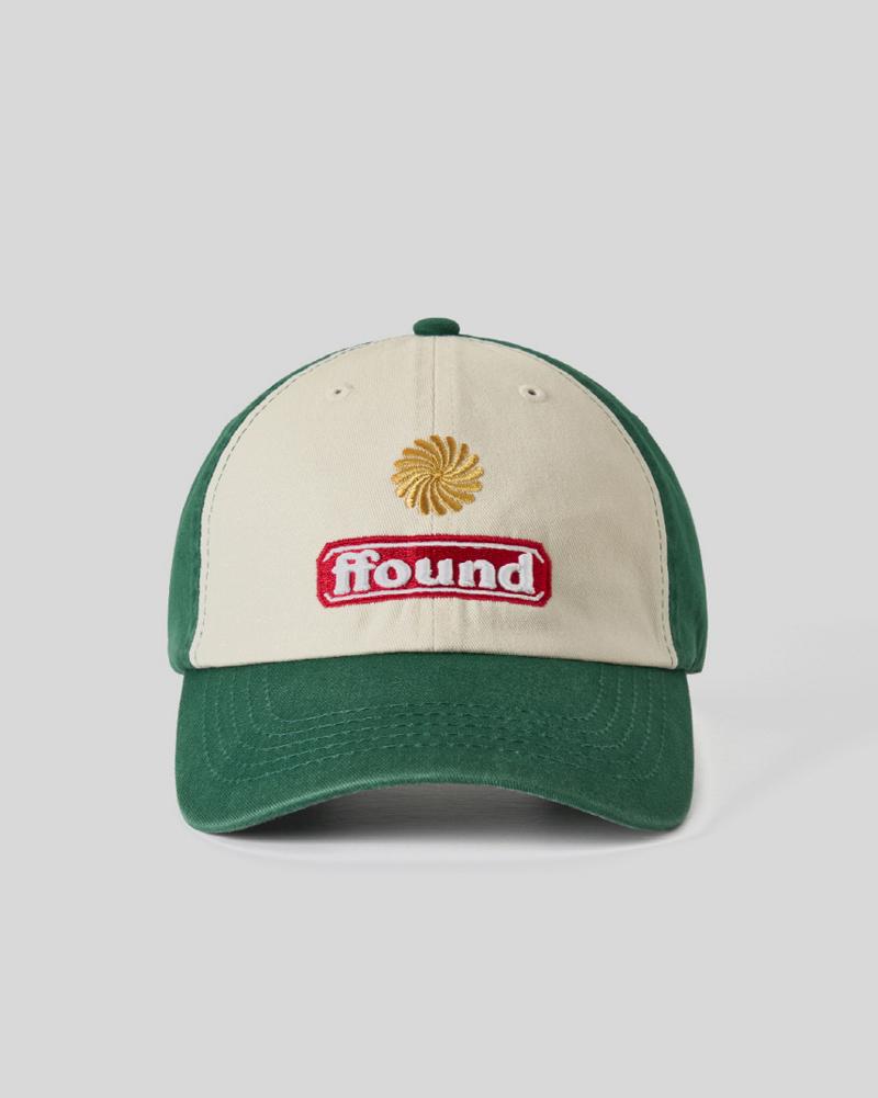 HUMAN N CAT Pound 3 Panel Washed Ball Cap [Green/Ivory]