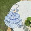 New Spring Summer Pet Dresses Puppy Dog Outfits Print Multilayer Lace Sling Princess Dress for Small Medium Dog Pet Clothes
