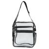 Clear Messenger Bag PVC Waterproof Visible Zipper Design Crossbody Tote Shoulder Bag for Travel