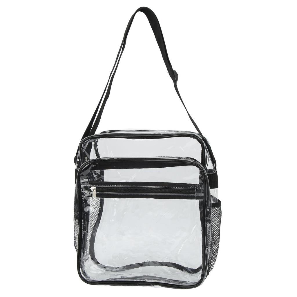 Clear Messenger Bag PVC Waterproof Visible Zipper Design Crossbody Tote Shoulder Bag for Travel