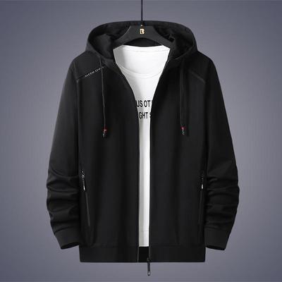 Sonbahar ve Kış Erkek Giyim Ceket Büyük Beden Günlük Moda Düz Renk Dikişli Kapüşonlu Sweatshirt Mont Marka
