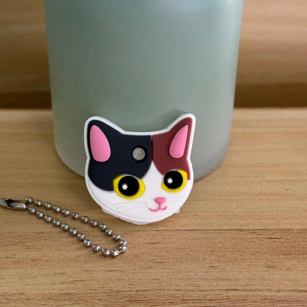 1&2 Pcs Cartoon Keychain Stitch Minnie Key Chains Spider Cartoon Man Cat Key Cover Caps Car Keychain Key Ring Holder Women