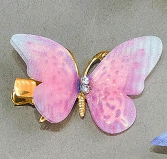 Gradient Butterfly Hairpin for Children - Cute Mesh and Alloy Duckbill Clip, Perfect for Hanfu and Fairy Styles
