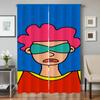 Window Kitchen Curtains for Living Room 2 Pieces Blackout Curtains Door Curtain Homemade Girl Bedroom Decoration Partition Shade