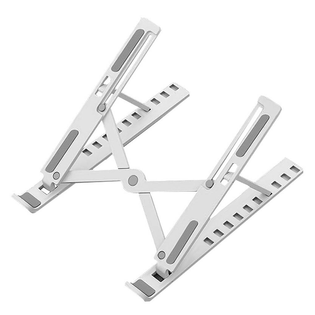 

Laptop Stand 25kg Cooling Foldable Notebook Bracket Adjustable Portable Computer Holder Support, White